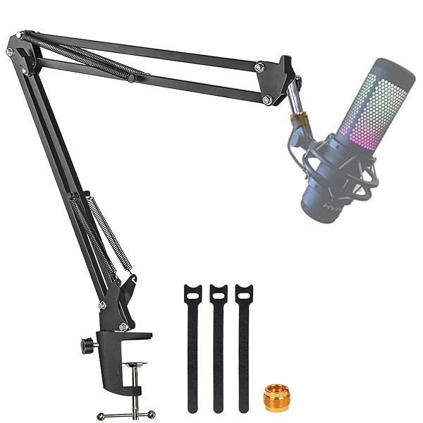 YUZUHOME Adjustable Boom Arm for HyperX QuadCast - Perfect Mic Stand for Studio Recording & Broadcasting