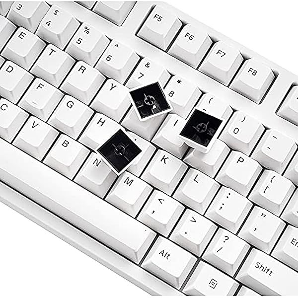 Bow Keycaps 139 White PBT Cherry Profile Double Shot for Filco Cherry Ducky iKBC Mechanical Gaming Keyboard White