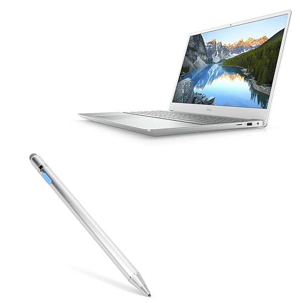 BoxWave Stylus Pen for Dell Inspiron 15 7591 AccuPoint Active Stylus with Ultra Fine Tip Metallic Silver