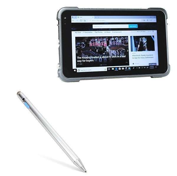 BoxWave AccuPoint Active Stylus for Vanquisher SV-82 Rugged Tablet - Ultra Fine Tip, Metallic Silver