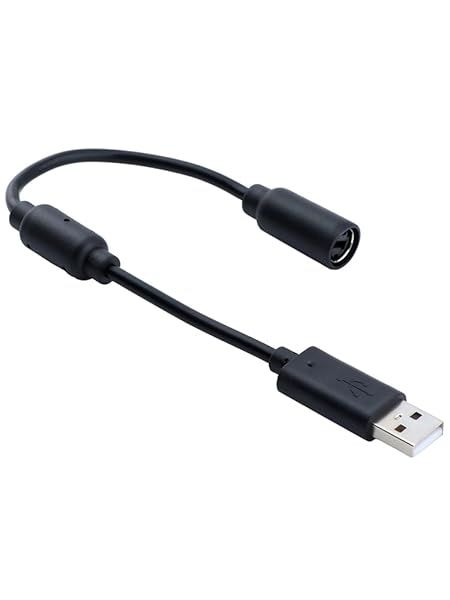 Breakaway Wired Game Controller for Xbox 360 - 25cm USB Adapter Cable for Stable Gaming