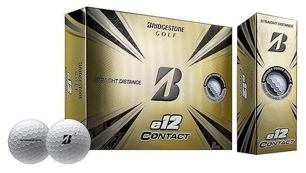 Bridgestone Golf 2021 e12 Contact Golf Balls - 12 Count White Pack for Ultimate Performance