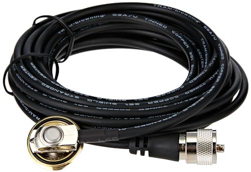 Browning BR1015 UHF Fully Enclosed NMO Hole Mount with Preinstalled UHF Male PL259 Connector for Reliable Antenna Installation