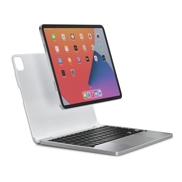 Upgrade Your iPad Pro 11 with Brydge 11 MAX+ Wireless Keyboard Case & Multi-Touch Trackpad - Silver & White SnapFit Design