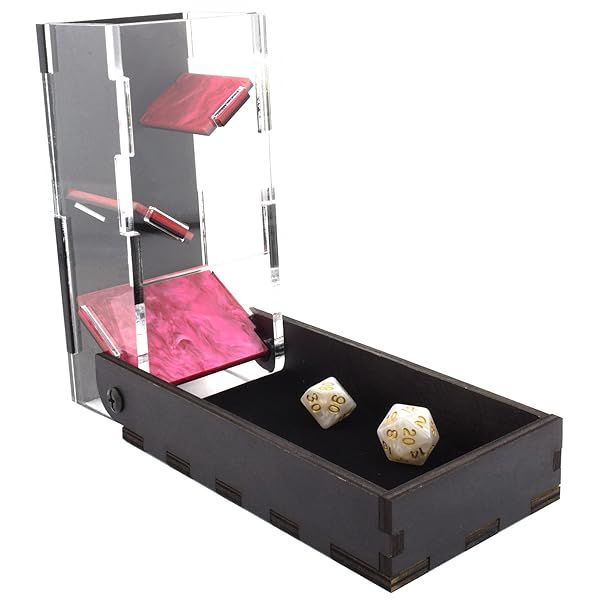 Shop C4Labs Colour Lux Drawbridge Dice Tower - Pink Pearl | Premium Gaming Accessory