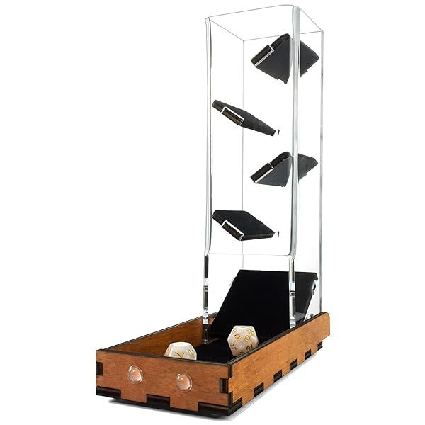 Shop C4Labs Tall Velvet Lined Dice Tower - Soft Sound & Color Options with Gunstock Tray