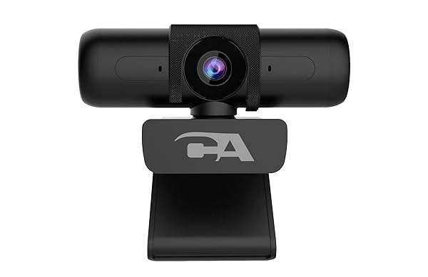 CA Essential Super HD Webcam WC-3000: Zoom Certified 5MP, Autofocus, Dual Mics, 30fps Video