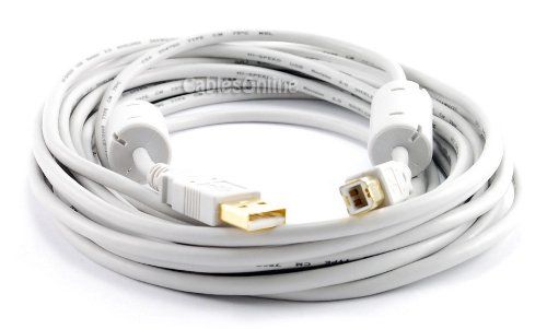 20ft A/B Hi-Speed USB 2.0 Cable with Ferrite Cores - CablesOnline.com | Atlantic ComputerTech