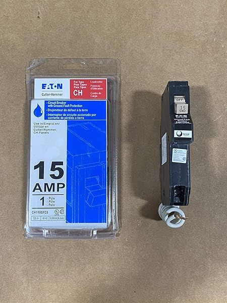Buy CUTLER-HAMMER CH115GF 1 Pole 15 Amp Ground Fault Breaker - Reliable & Safe Protection