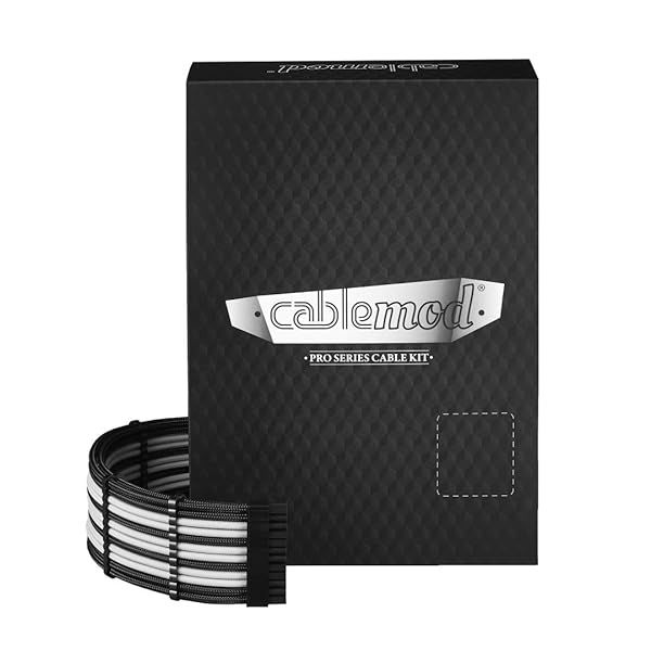 Upgrade Your Build: CableMod RT-Series Pro ModMesh Sleeved Cable Kit for ASUS, Seasonic & Phanteks (Black/White)