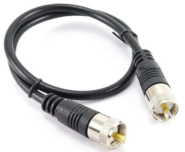 Buy CablesOnline 2ft RG8x Coax UHF Male to Male Antenna Cable (R-U002) - High Quality & Durable