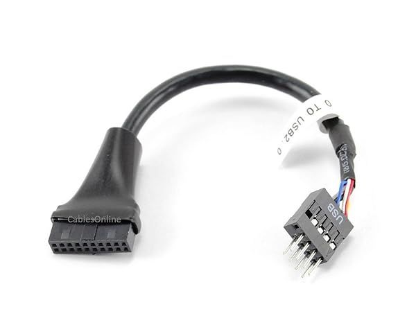 "Buy CablesOnline 4" USB 3.0 20-Pin to USB 2.0 8-Pin Adapter - Fast & Reliable Connection (USB3-AD24)"
