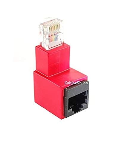 Buy CablesOnline Cat5e/Cat6 RJ45 Right Angle Adapter - Male/Female Ethernet Connector U-R45R