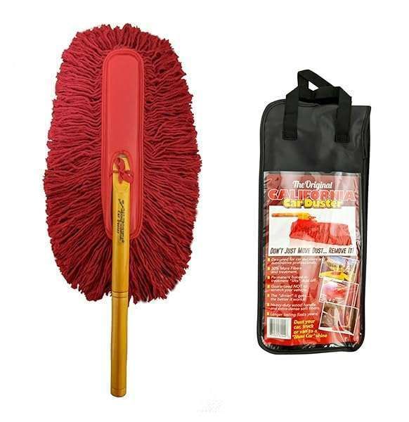 California Car Duster 62442: Premium Standard Car Duster with Wooden Handle - Red for Effortless Cleaning