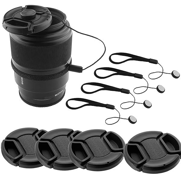 CamKix 58mm Lens Cap Bundle for Nikon, Canon, Sony - 4 Snap-on Caps, Keepers & Microfiber Cloth
