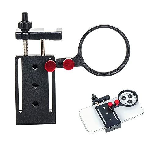 Adjustable Came-TV Aluminum Phone Tripod Mount with 52mm Adapter & Cold Shoe for iPhone 14/13/12 Pro Max & All Smartphones