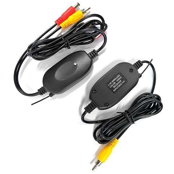 Camecho 2.4G Wireless Color Video Transmitter & Receiver for Vehicle Backup & Front Cameras