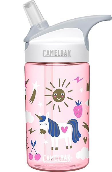 Spill-Proof CamelBak Eddy Kids Water Bottle 12oz - BPA-Free Unicorn Party Design