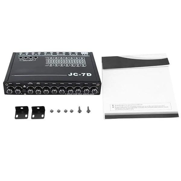 Car Digital Equalizer 7 Bands Audio Bass Restoration Control JC-7D for Enhanced Sound Quality