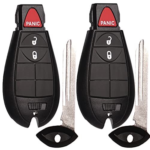 Replacement Car Key Fob for Dodge Ram 1500/2500/3500 (2013-2021) - Keyless Entry & Remote Start - Pack of 2