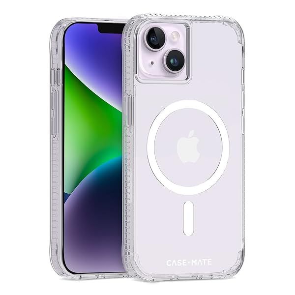 Case-Mate Tough Plus iPhone 14 Plus Case: Clear, Shockproof, Anti-Yellow & Slim Design
