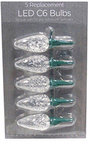 Buy Celebrations REPLC LED C6 Bulb CW 5PK - Bright White Lighting for Festive Decor