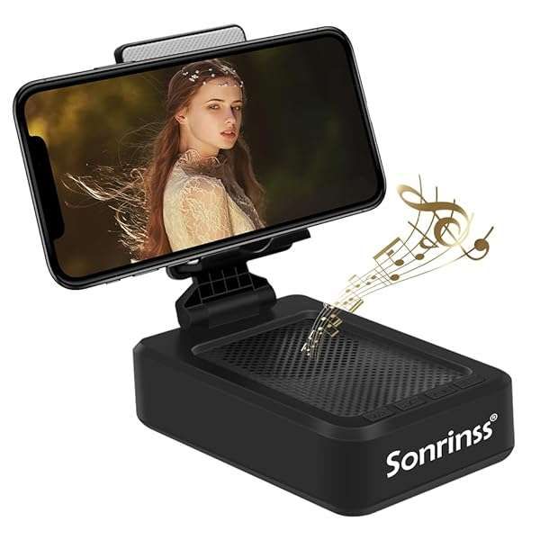 Wireless Bluetooth Speaker Phone Stand: Anti-Slip Holder for Smartphones with HD Sound - Perfect for Home, Office & Outdoor Use