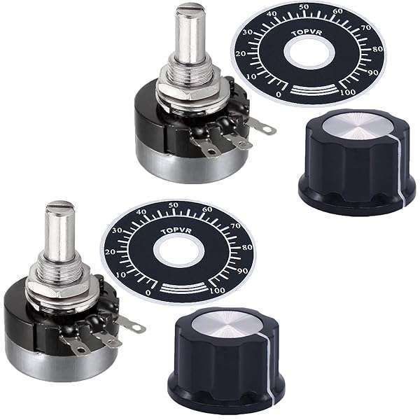 Buy CenryKay 2PCS RV24YN20S B103 10K Ohm Potentiometer Set with Knobs & Dials - Perfect for DIY Projects!