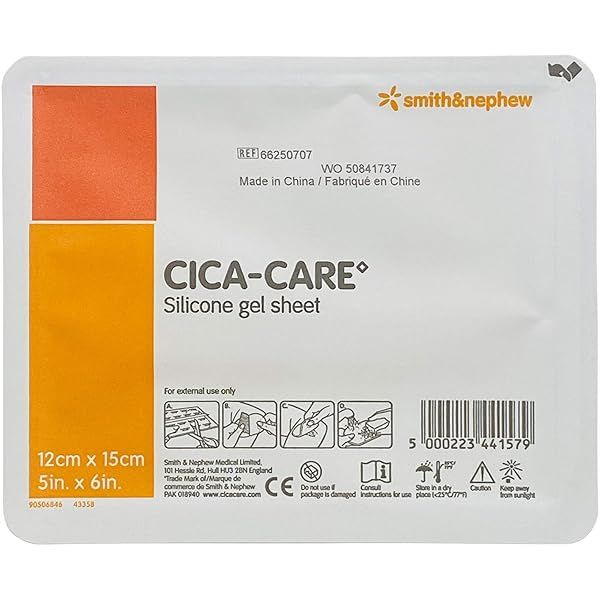 "Buy Cica-Care Silicone Gel Adhesive Sheet 5x6" for Effective Scar Treatment & Healing"