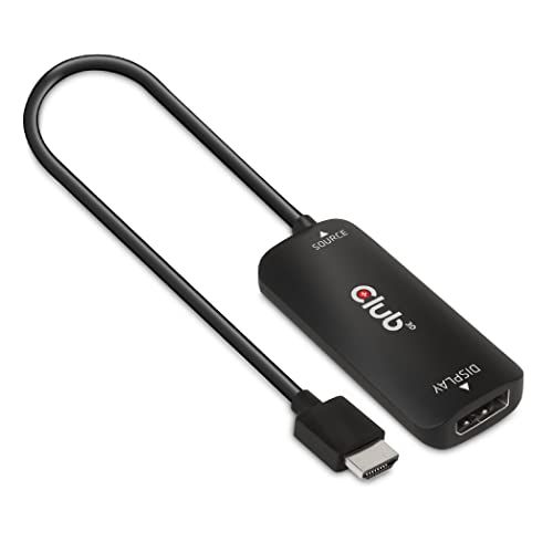 Club 3D CAC-1335 HDMI 2.1 to DisplayPort 1.4 Adapter: 4K 120Hz & 8K 30Hz Active Converter