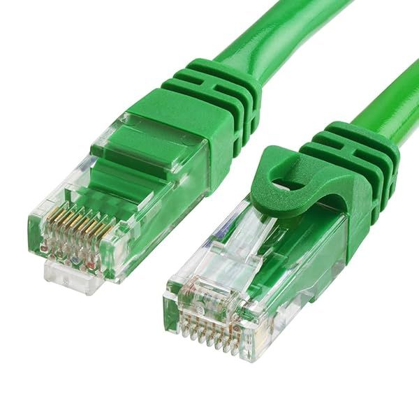 Cmple Cat 6 Ethernet Cable 25ft - 10Gbps LAN Cable for Gaming, Modem, Router & More - High-Speed 550MHz, Green RJ45 Connectors