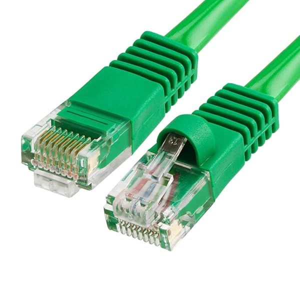 Cmple 15ft Cat5e Ethernet Cable - 350MHz UTP, 1Gbps LAN, RJ45 for PC, Laptop, Modem, Router & Gaming Console - Green