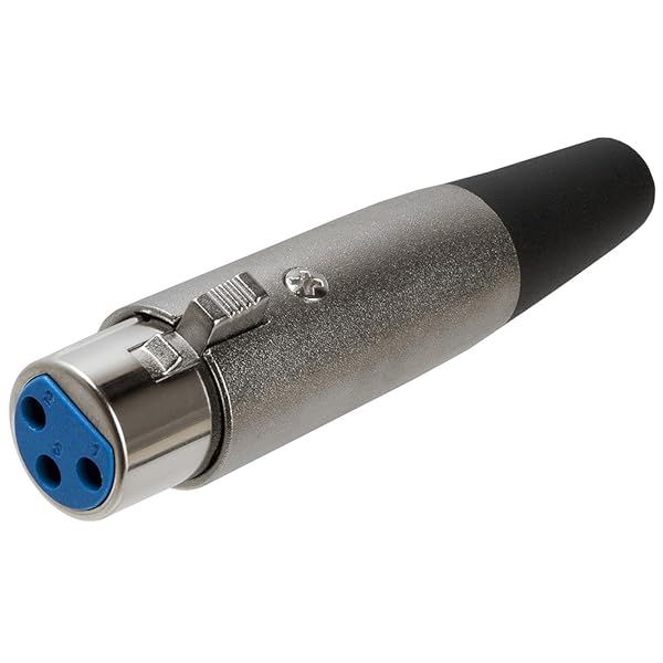 Cmple XLR Compact 3-Pin Female Microphone Connector - Metal Solder Adapter for Amplifiers & Headsets