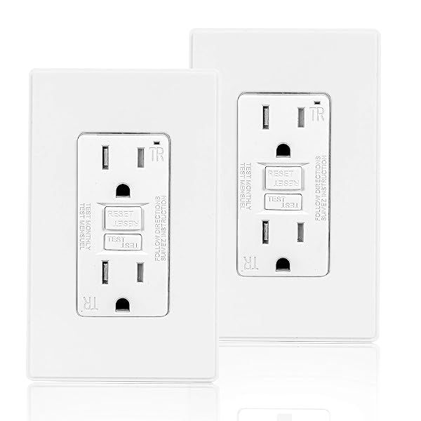 Buy Coby 15 Amp GFCI Outlet - Dual Receptacle, Tamper Resistant, LED Indicator, UL Listed (Pack of 2) - Safe & Stylish!