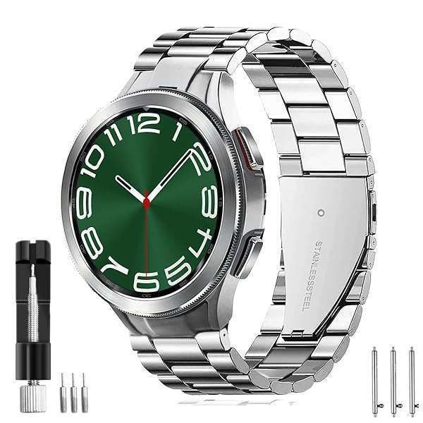Premium Stainless Steel Bands for Samsung Galaxy Watch 6/7/4/5 Pro - No Gap, Compatible 40/43/44/47mm Sizes