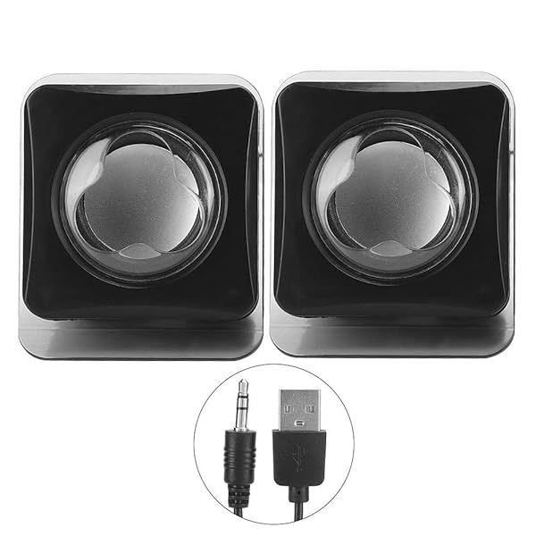 Computer Speakers for Desktop PC Laptop, USB 2.0 Mini Wired Combination Speaker Stereo Clear Speaker System with Volume Control