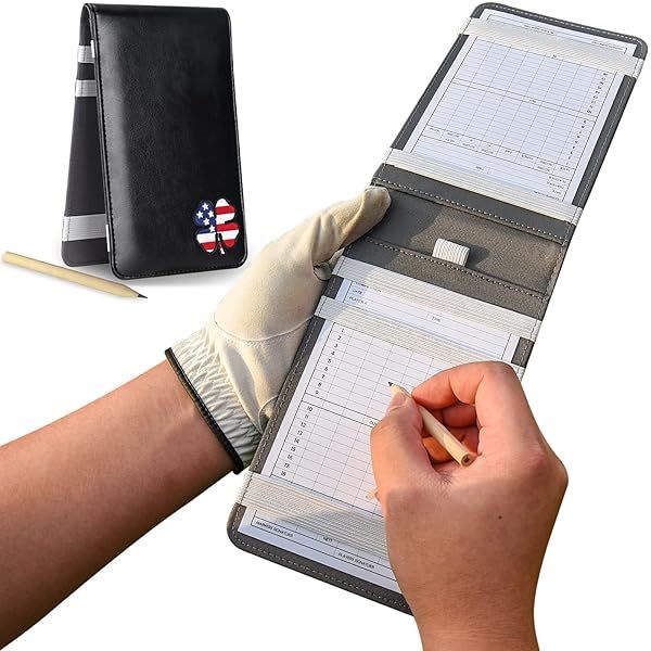 Shop Craftsman Golf USA Clover Leather Scorecard & Yardage Book Holder - Premium Golf Accessories