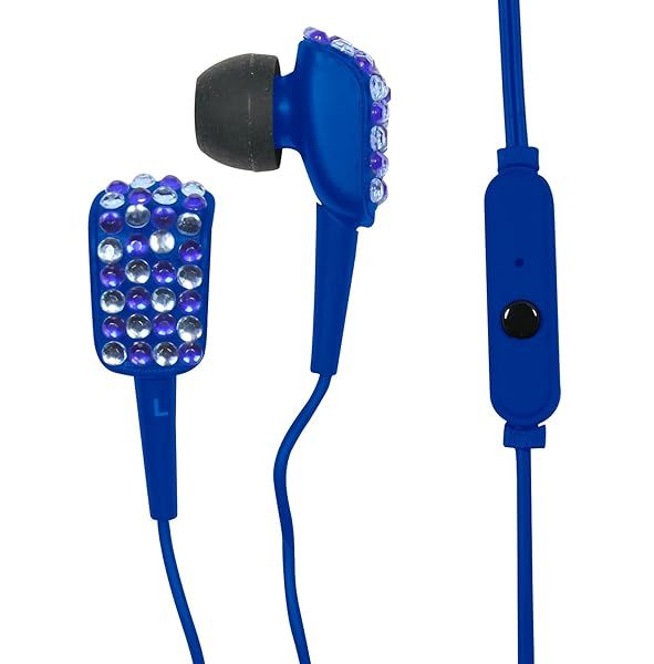 Craig Electronics CHP4831-BL Bling Ear Buds with Microphone - Stylish Blue Audio Accessory