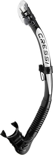 Buy Cressi Alpha Ultra Dry Snorkel - Black/Black/White | Top Snorkeling Gear for Ultimate Comfort