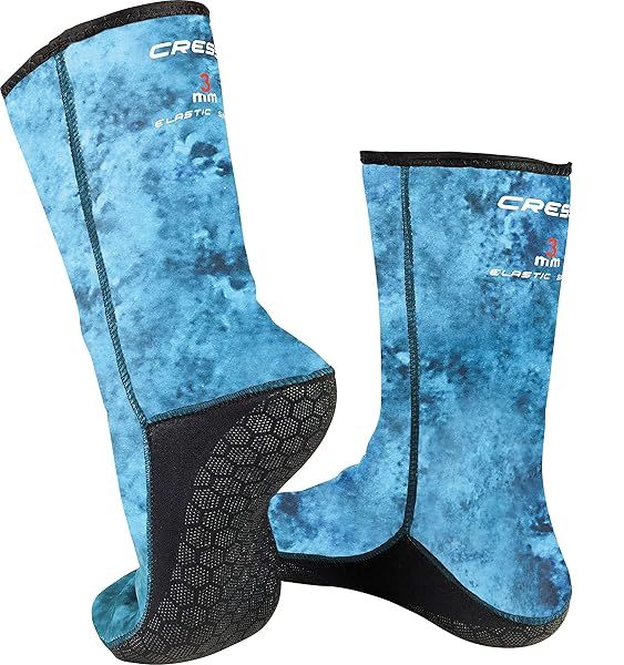 Buy Cressi Unisex Camouflage Antislip Neoprene Socks in Camo Blue - Large US Size