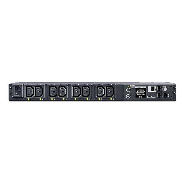 CyberPower PDU41004 Switched PDU: 12A, 8 C13 Outlets, 10ft Cord, 1U Rackmount - Reliable Power Distribution with 3-Year Warranty