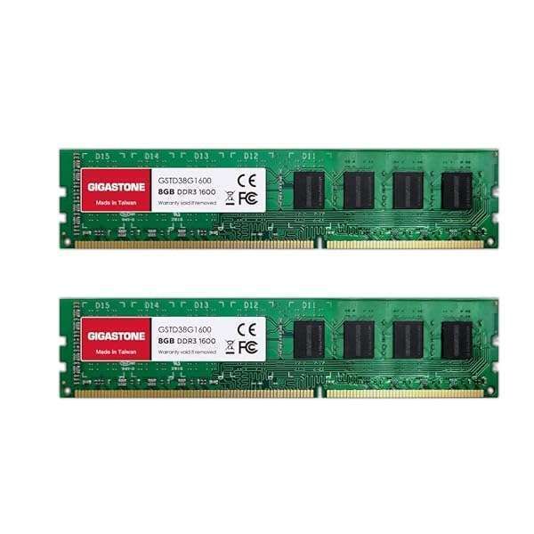 Upgrade Your PC with GIGASTONE 16GB DDR3 RAM Kit (2x8GB) 1600MHz - High Performance Memory for Desktop