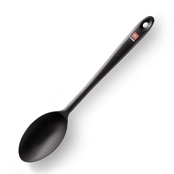 DI ORO Solid Silicone Cooking Spoon - High Heat Nonstick Utensil for Mixing & Stirring - Dishwasher Safe Kitchen Tool