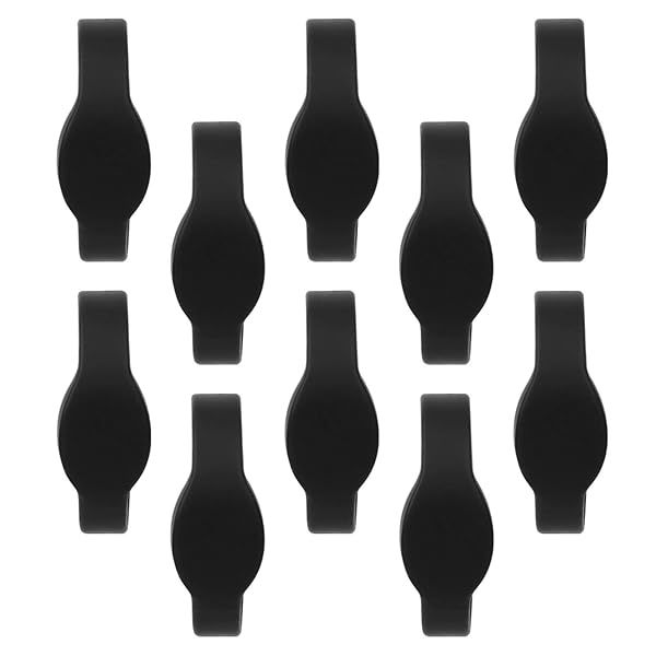DJDK 10pcs Waterproof RFID Wristbands 13.56MHz for Swimming Pools & Saunas - Black Silicone Bracelets