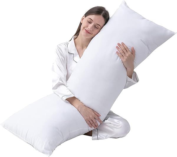 DOWNCOOL Large Body Pillow Insert - Soft, Breathable 20x54 Inch Full Body Pillow for Side Sleepers