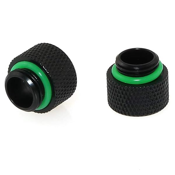 "Buy DZS Elec 2pcs G1/4" Male to Female Water Cooling Extension Connectors - 10mm Black Fittings"