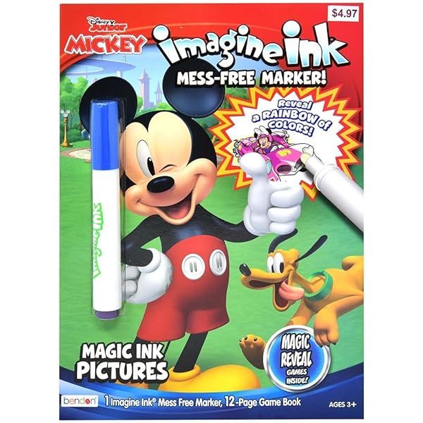 Disney Junior Mickey Imagine Ink Activity Book: Fun Magic Ink Pictures for Kids