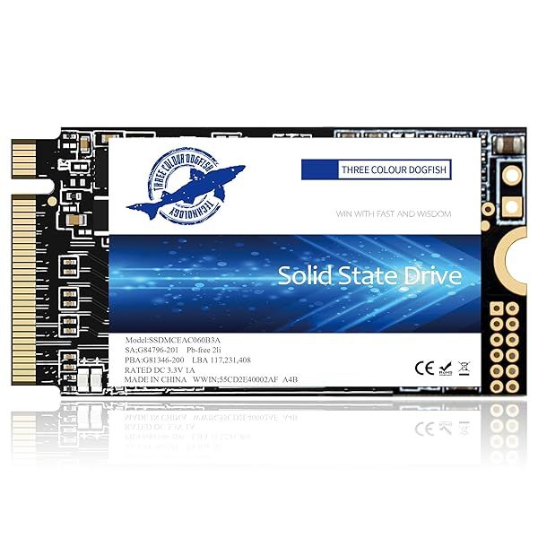 Dogfish 256GB M.2 2242 NVMe SSD - High-Speed Gaming Storage with 2200MB/s Read & 1800MB/s Write Speeds