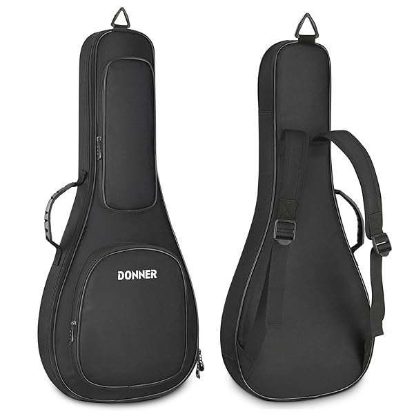 Donner 28 Inch Mandolin Case - Waterproof Nylon Gig Bag with Padded Sponge & Metal Zippers for A & F Style Mandolins