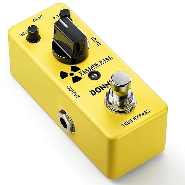 Donner Yellow Fall Analog Delay Pedal for Electric Guitar | True Bypass Mini Effect for Pedal Boards